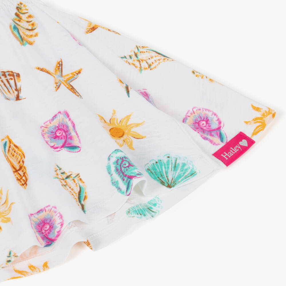 Hatley-Girls Ivory Cotton Shells & Sunshine Dress | Childrensalon
