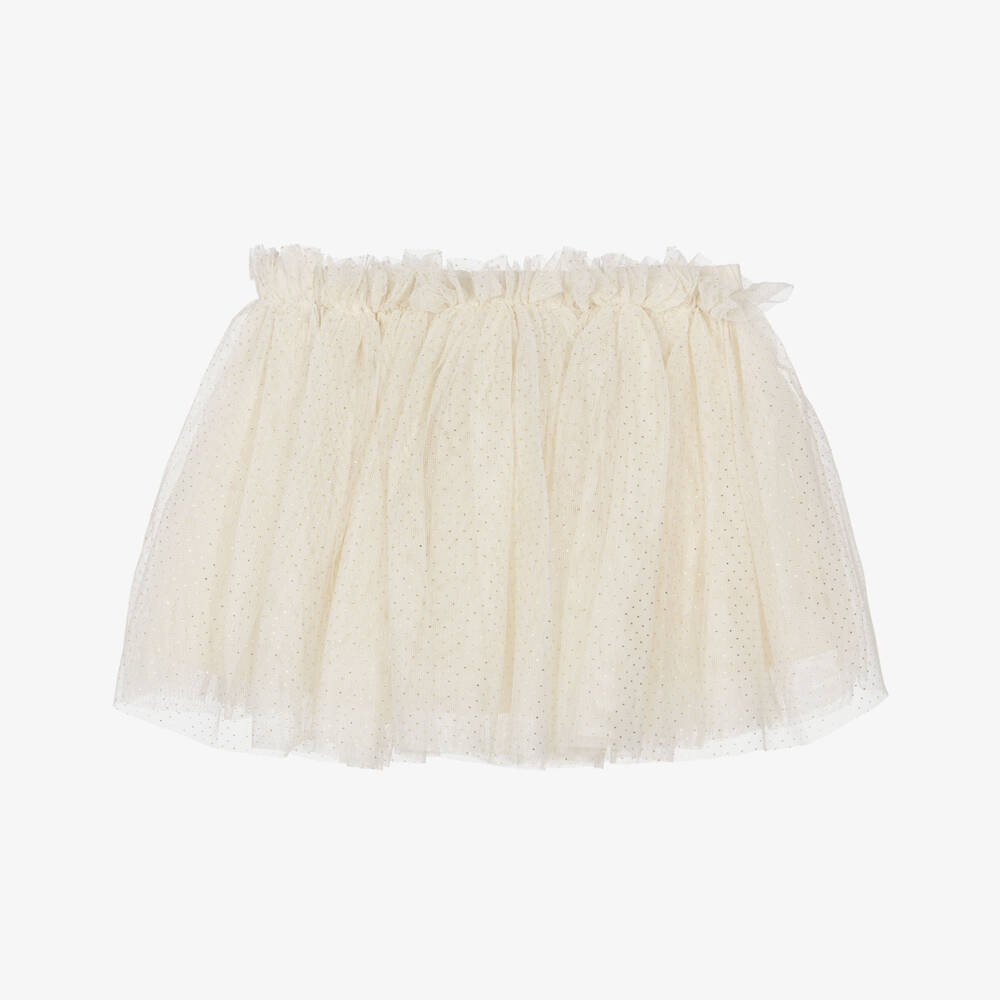 Hatley-Girls Ivory & Gold Tulle Skirt | Childrensalon