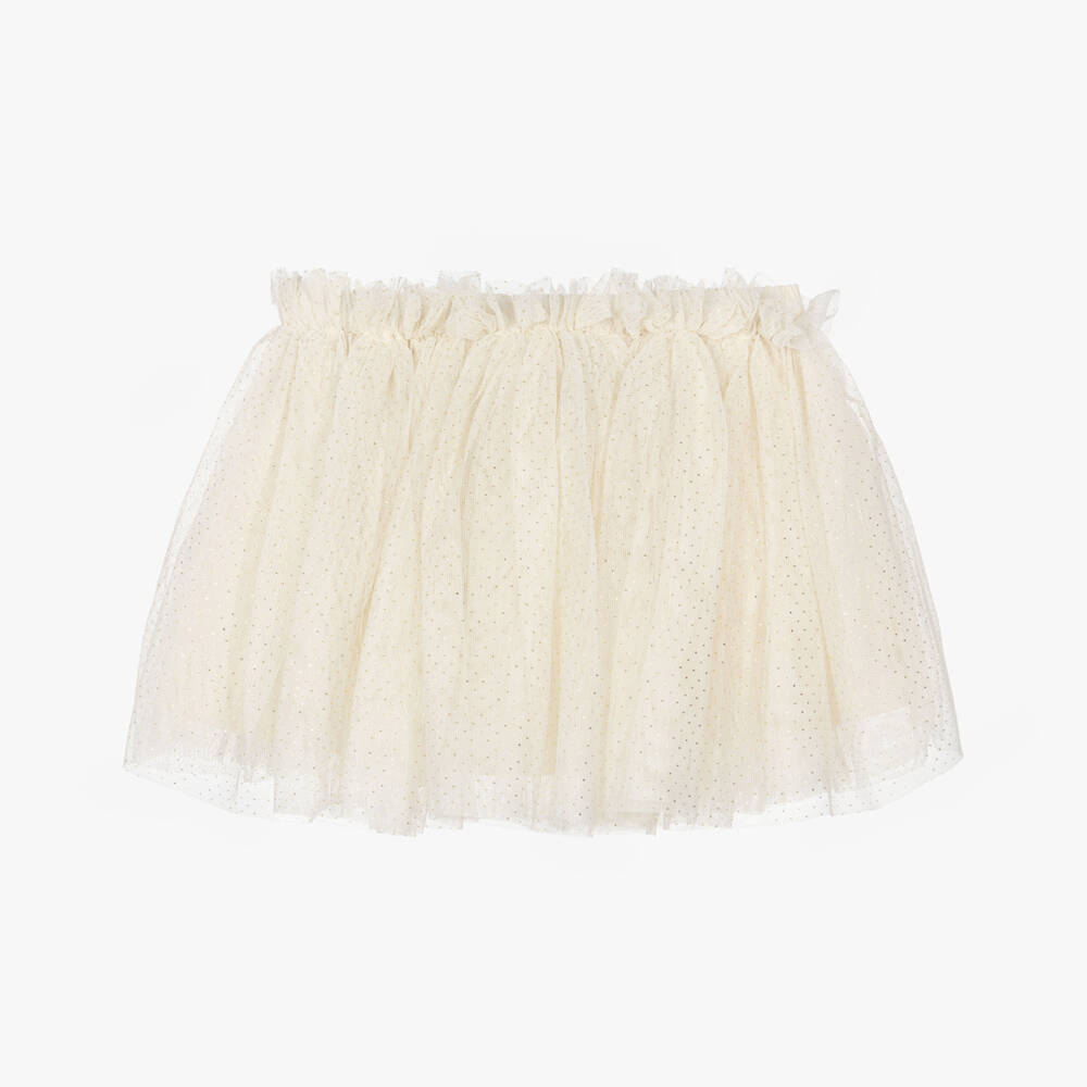 Hatley-Girls Ivory & Gold Tulle Tutu Skirt | Childrensalon