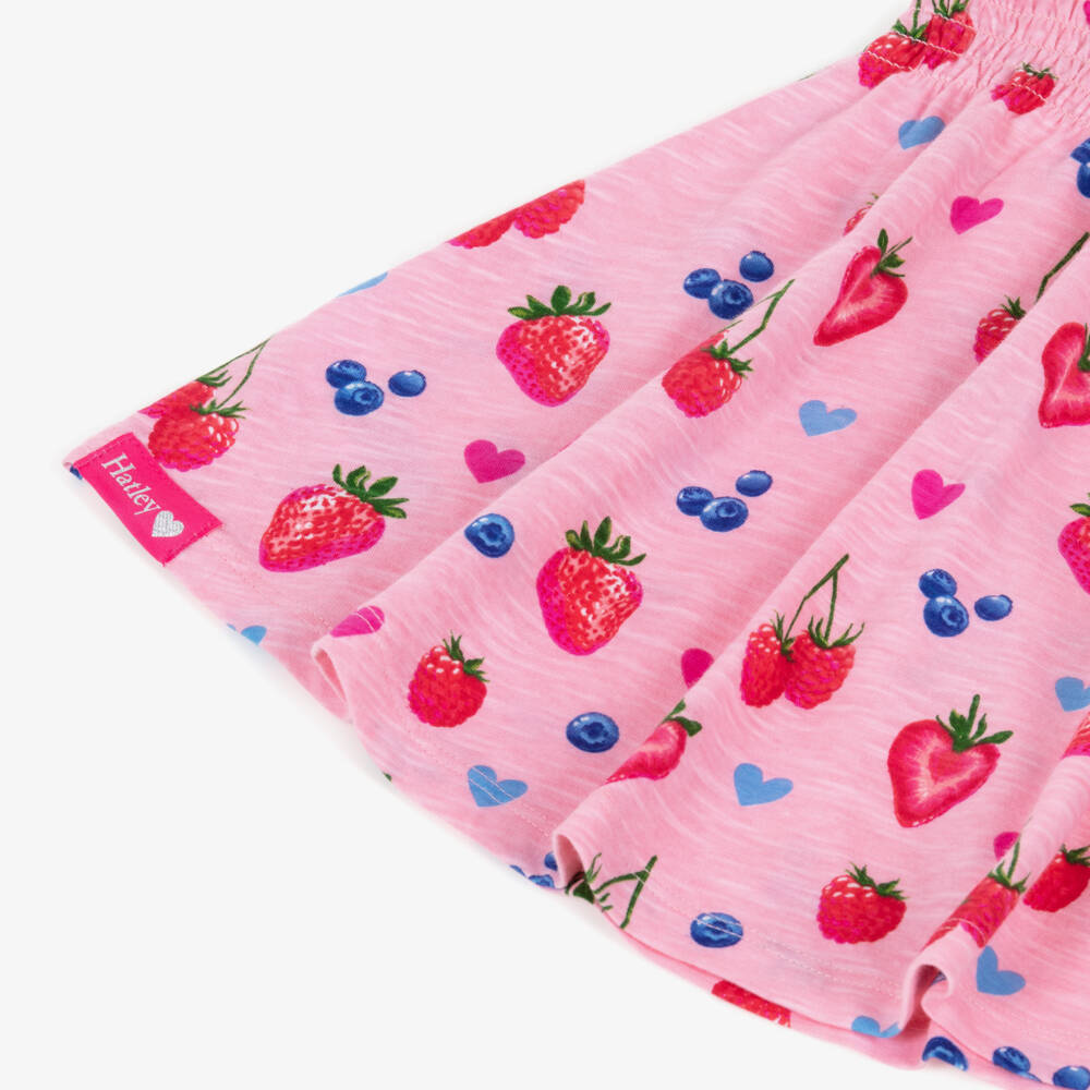 Hatley-Girls Pink Cotton Summer Berries Dress | Childrensalon