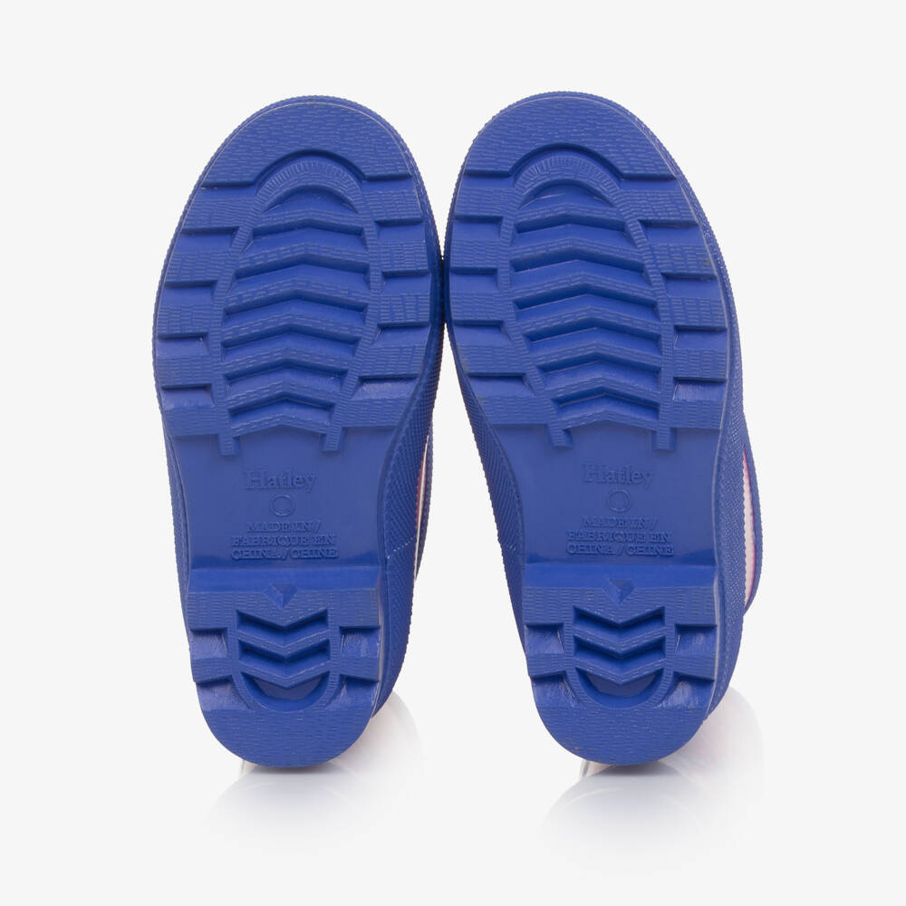 Hatley-Girls Pink & Purple Heart Print Rain Boots | Childrensalon