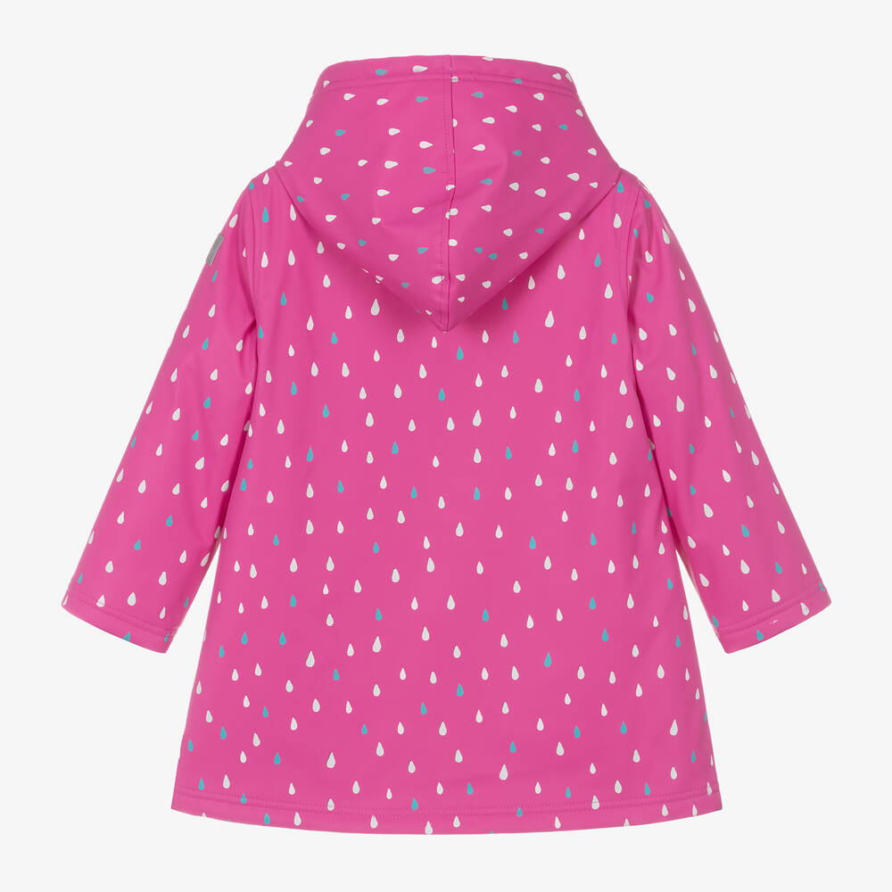 Hatley-Girls Pink Raindrop Raincoat | Childrensalon