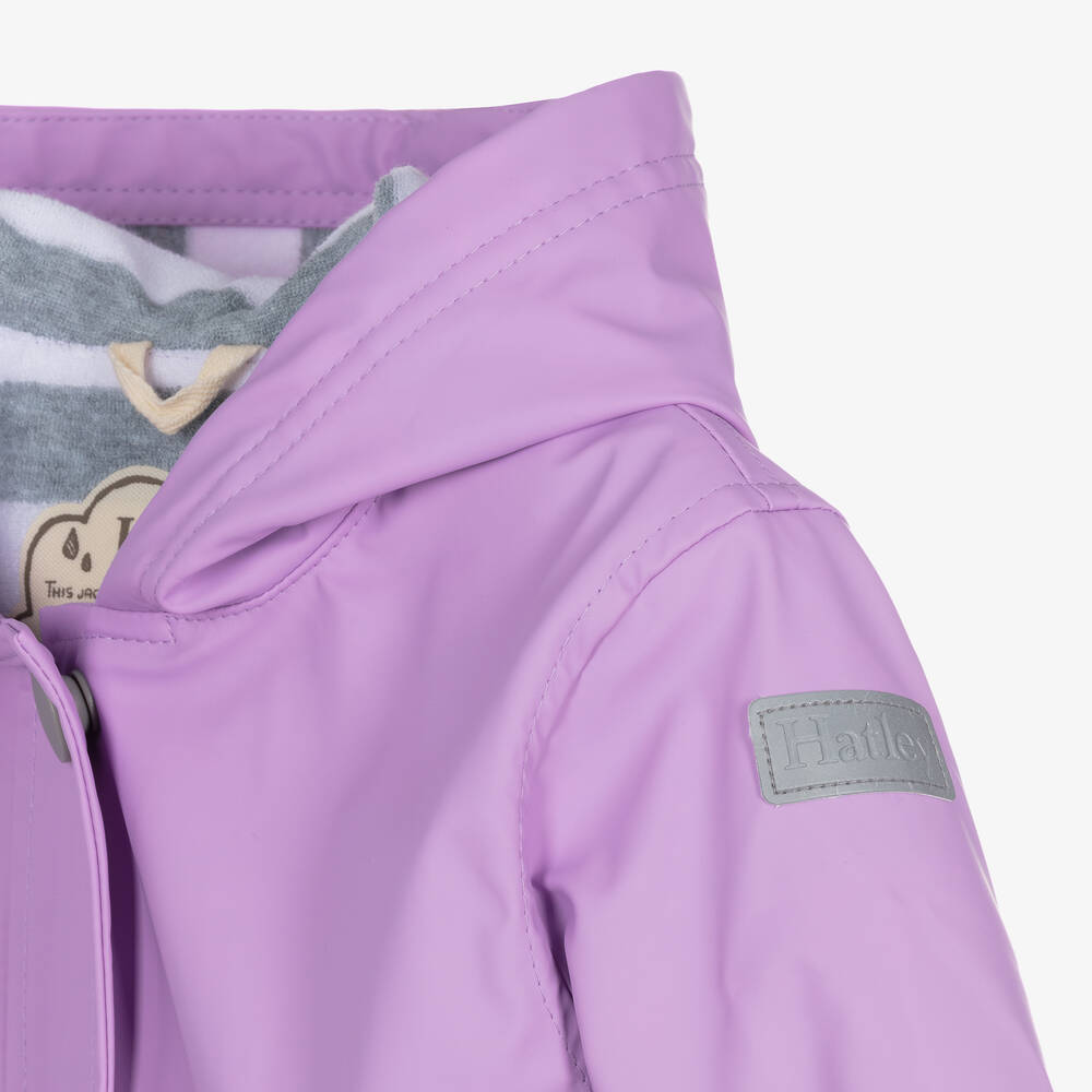Little Blue House by Hatley-Girls Purple Waterproof Raincoat | Childrensalon