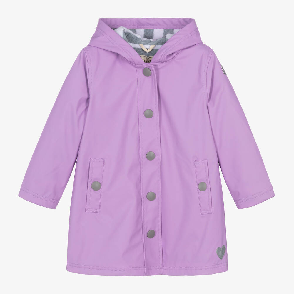 Little Blue House by Hatley-Girls Purple Waterproof Raincoat | Childrensalon