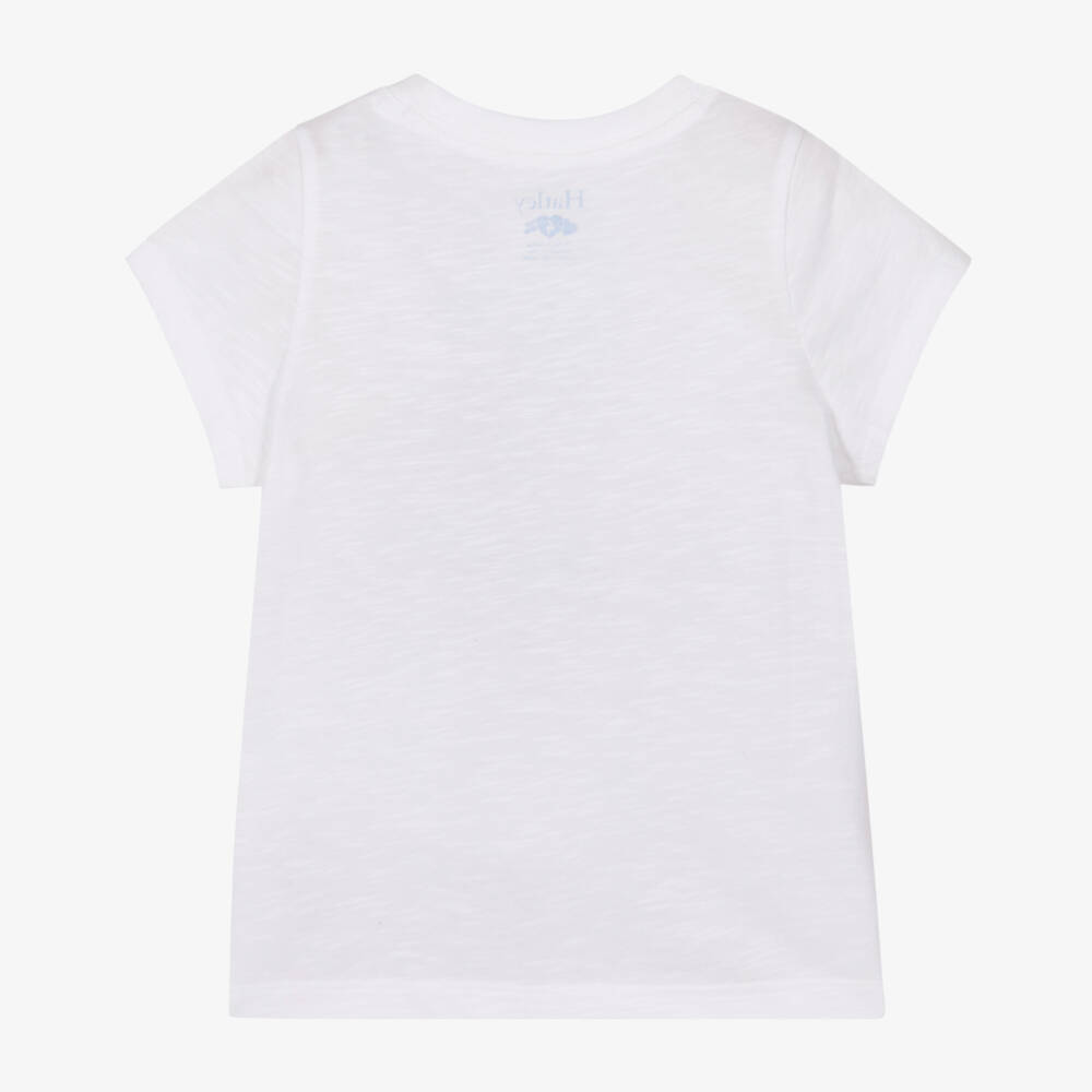 Hatley-Girls White Cotton Sequin Heart T-Shirt | Childrensalon