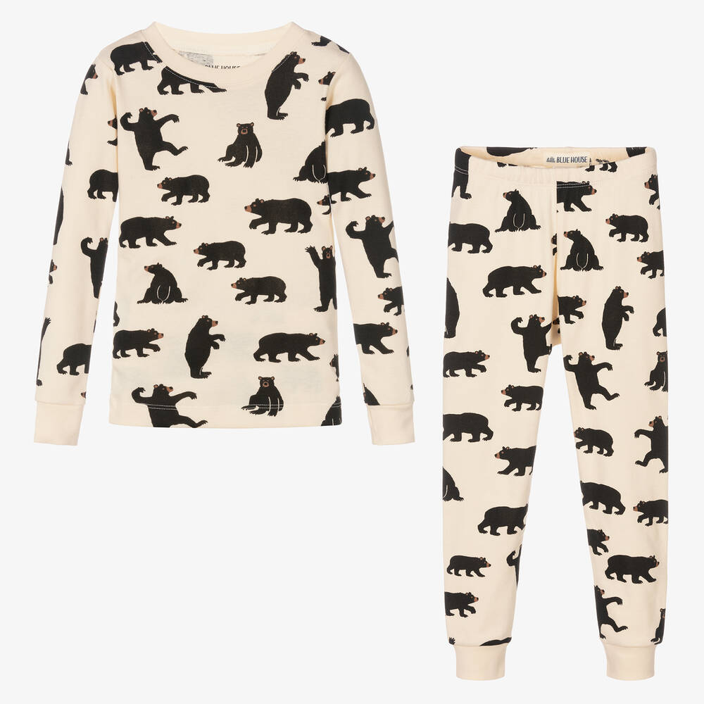 Little Blue House by Hatley-بيجاما قطن لون عاجي | Childrensalon