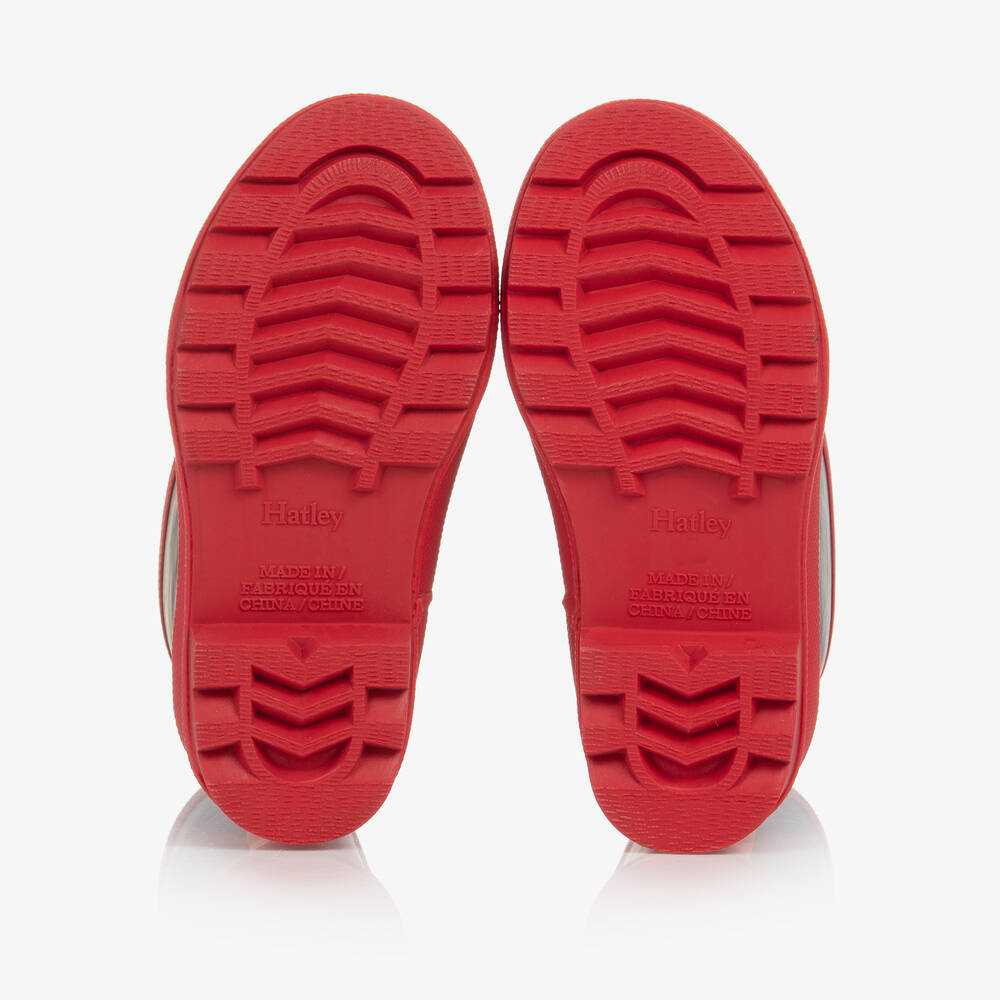 Hatley-Navy Blue & Red Rain Boots | Childrensalon