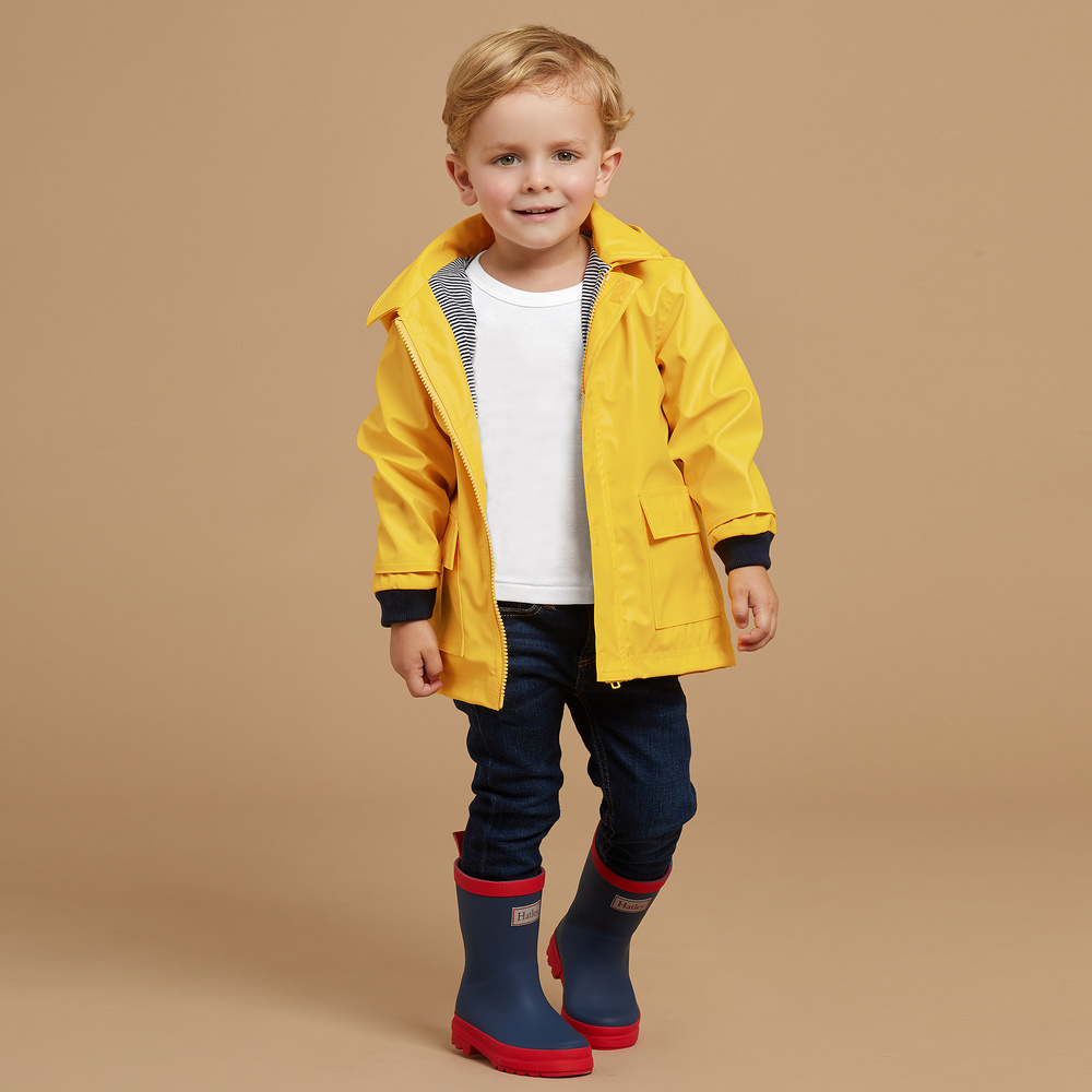 Hatley-Navy Blue & Red Rain Boots | Childrensalon