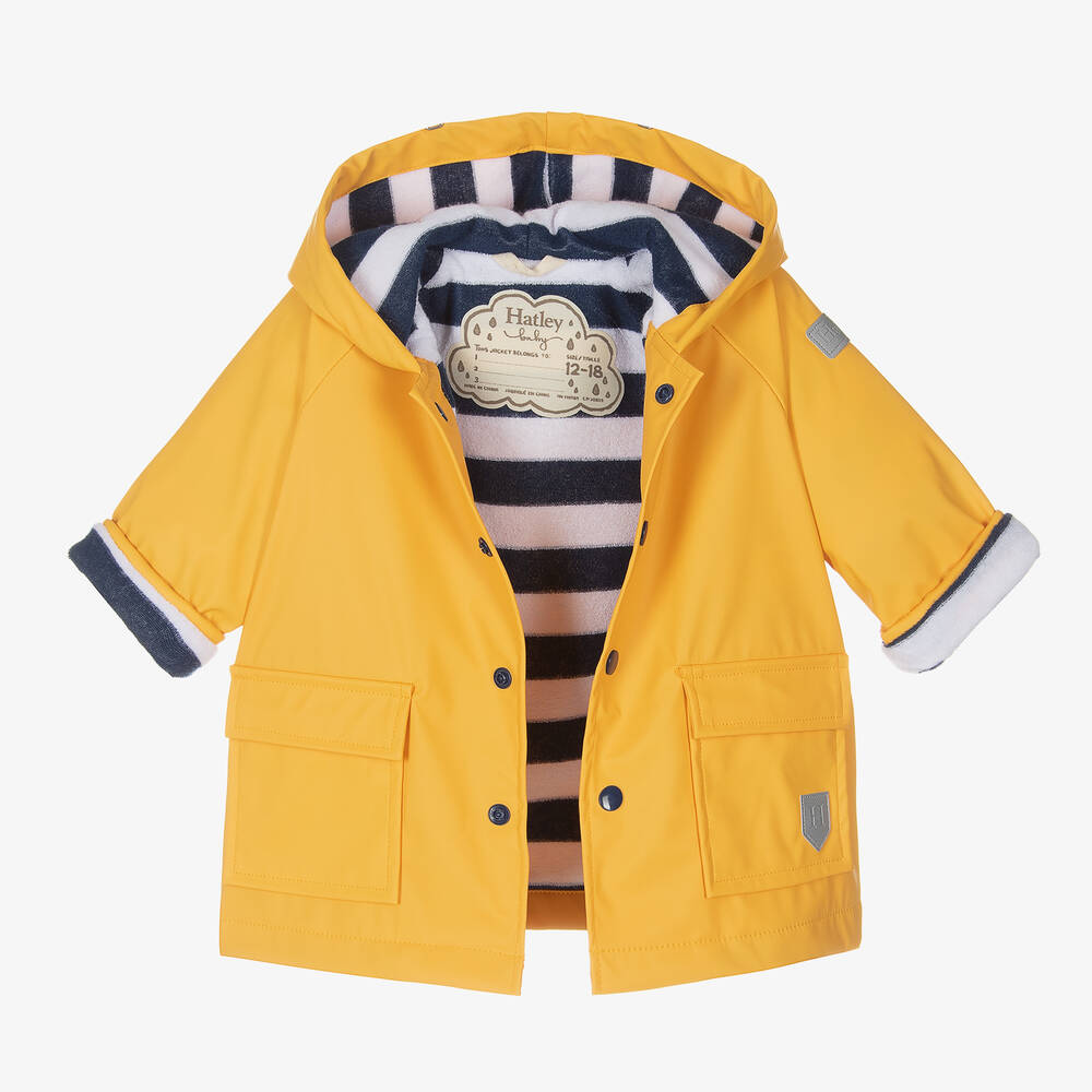 Hatley-معطف هوديز واقي من المطر لون أصفر للأطفال | Childrensalon