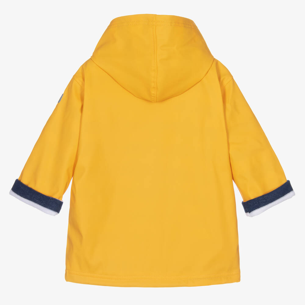 Hatley-Yellow Hooded Raincoat | Childrensalon