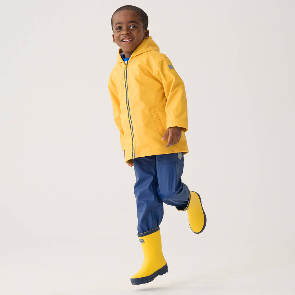 Hatley-Yellow Hooded Raincoat | Childrensalon