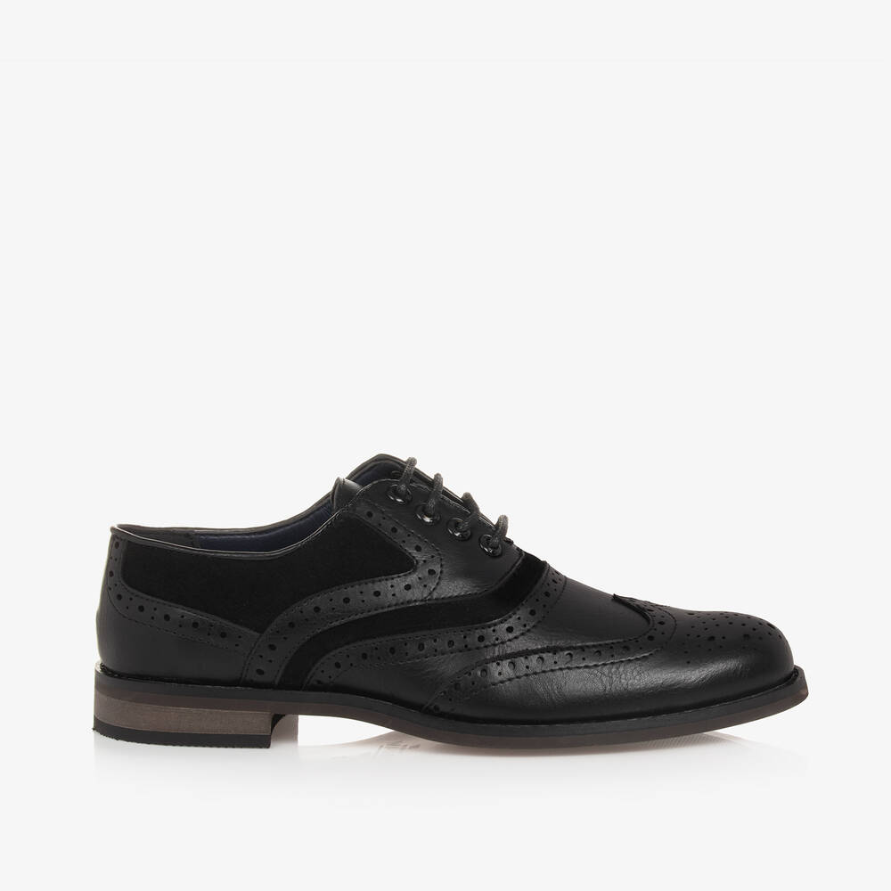 House of Cavani-Boys Black Lace-Up Brogues | Childrensalon