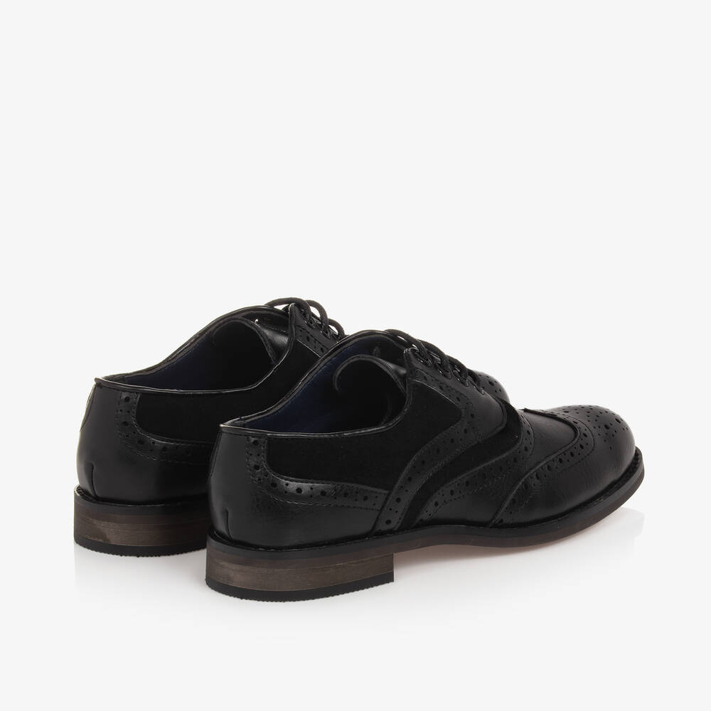 House of Cavani-Boys Black Lace-Up Brogues | Childrensalon