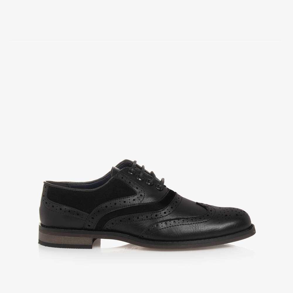 House of Cavani-Boys Black Lace-Up Brogues | Childrensalon