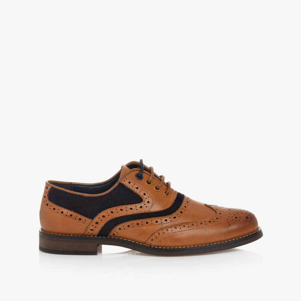 House of Cavani-Boys Brown Lace-Up Brogues | Childrensalon