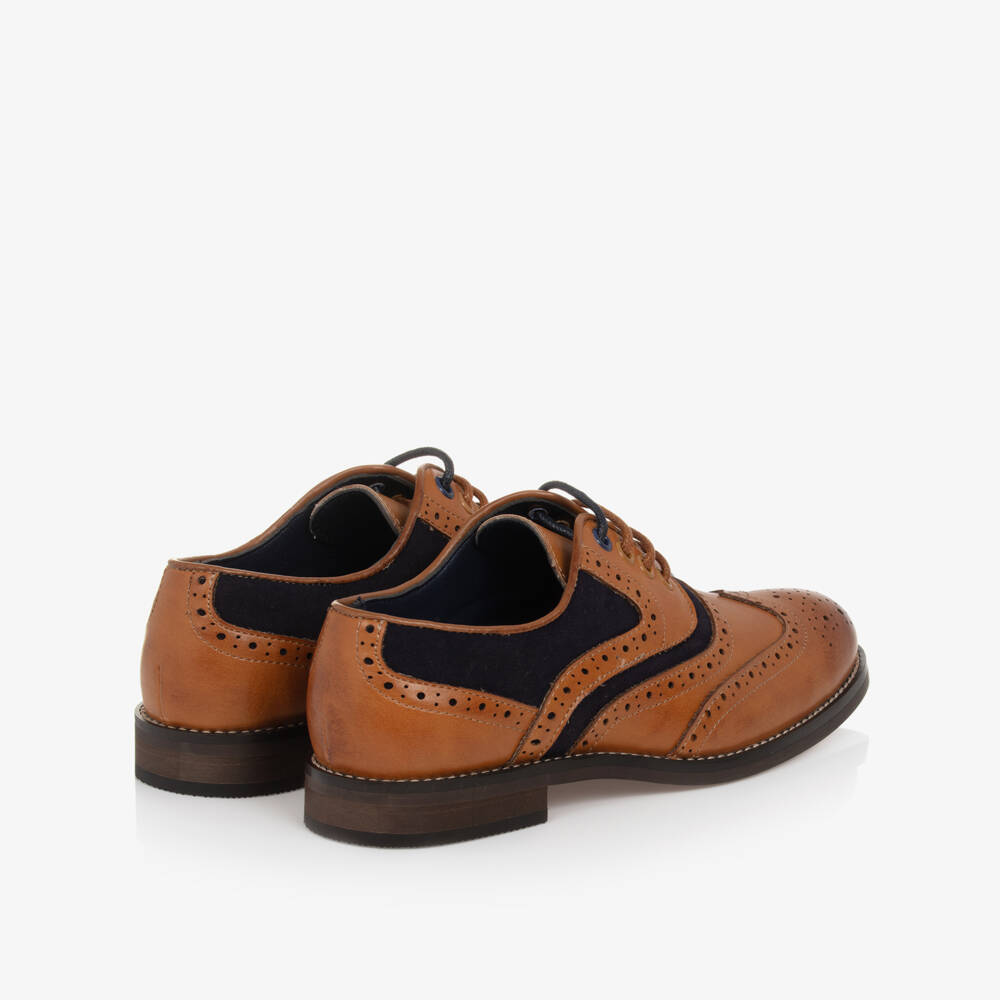 House of Cavani-Boys Brown Lace-Up Brogues | Childrensalon