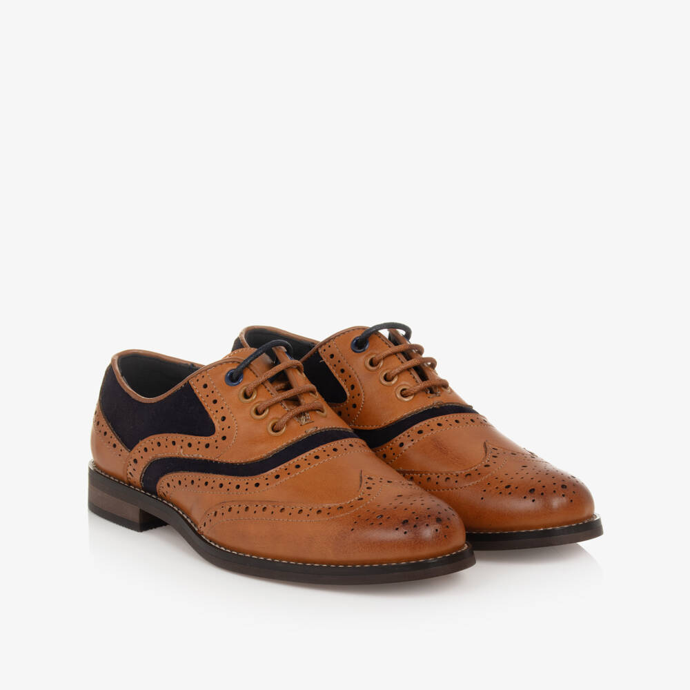 House of Cavani-Boys Brown Lace-Up Brogues | Childrensalon