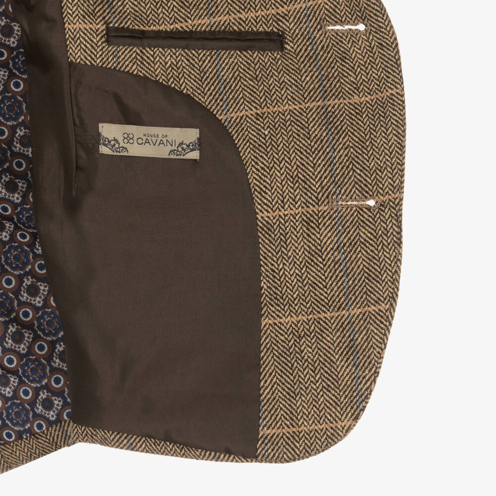 House of Cavani-Boys Brown Tweed Albert Suit | Childrensalon