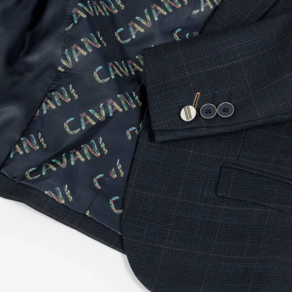 House of Cavani-Костюм Торино синий в клетку для мальчиков | Childrensalon