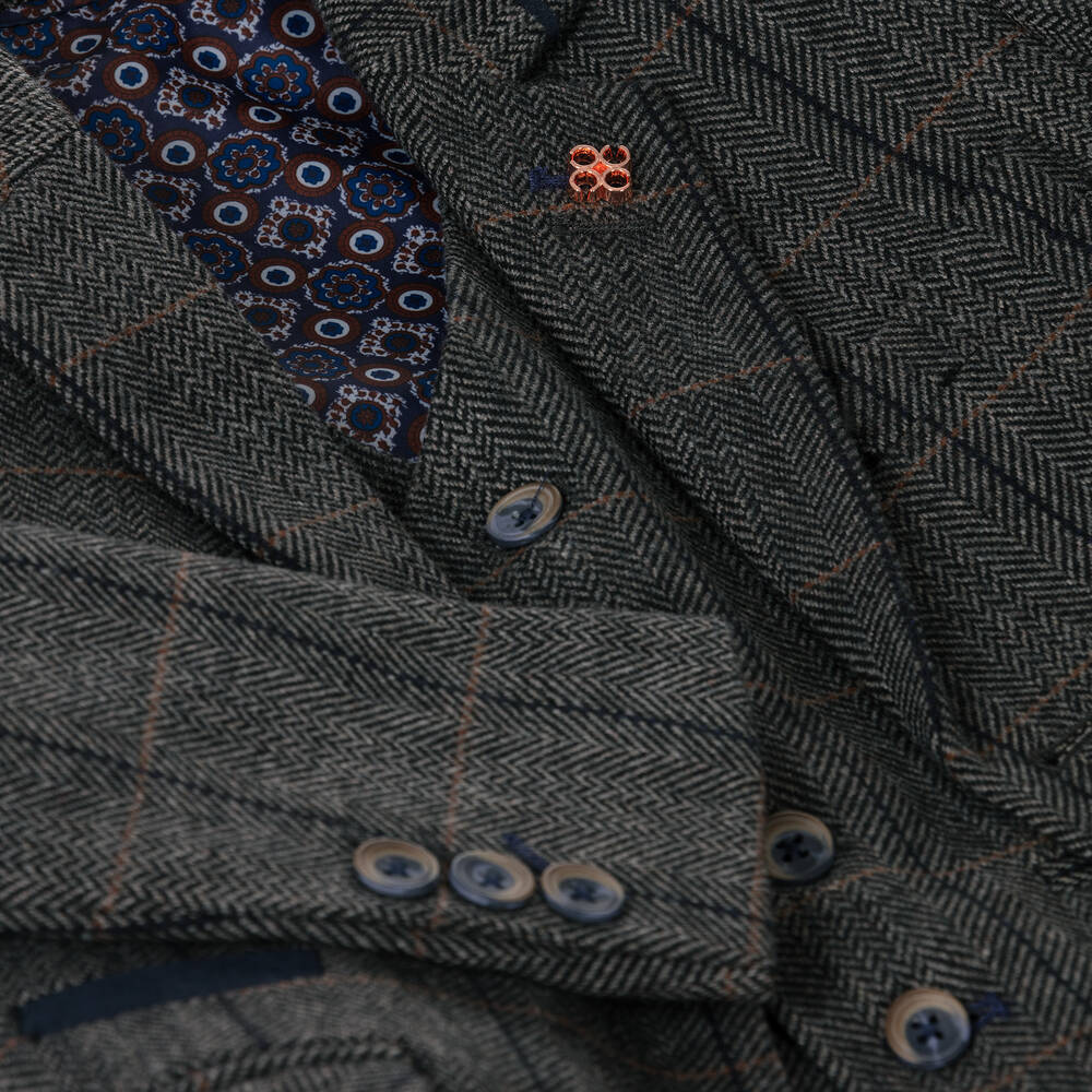 House of Cavani-Boys Grey Tweed Albert Suit | Childrensalon