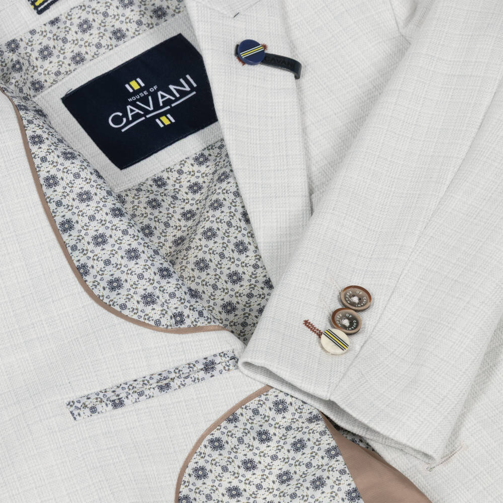 House of Cavani-Boys Pale Grey Check Tropez Suit | Childrensalon