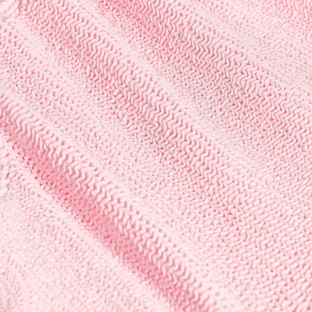 Hunza G-Girls Ballet Pink Classic Crinkle Swimsuit | Childrensalon