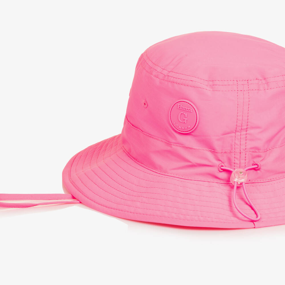 Hunza G-Панама ярко-розовая для девочек (UPF50+) | Childrensalon