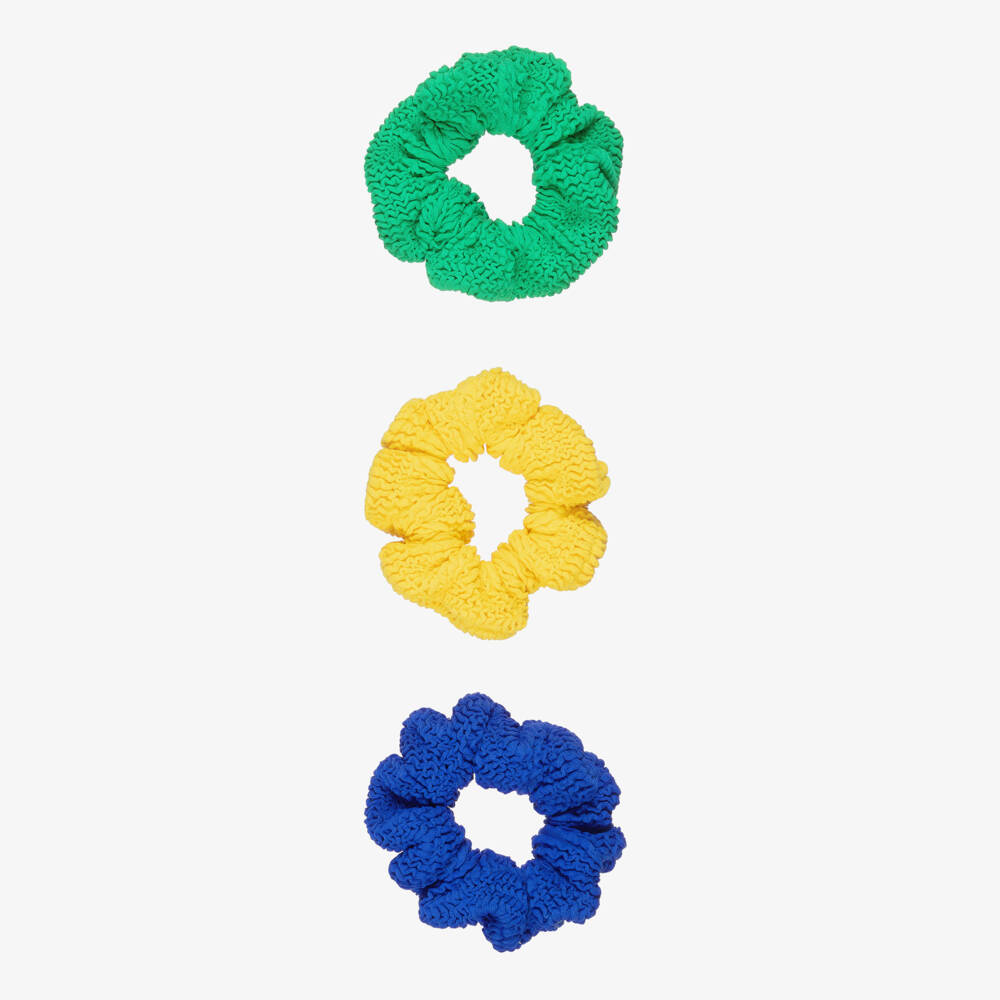 Hunza G-Girls Colourful Crinkle Hair Scrunchies (3 Pack) | Childrensalon