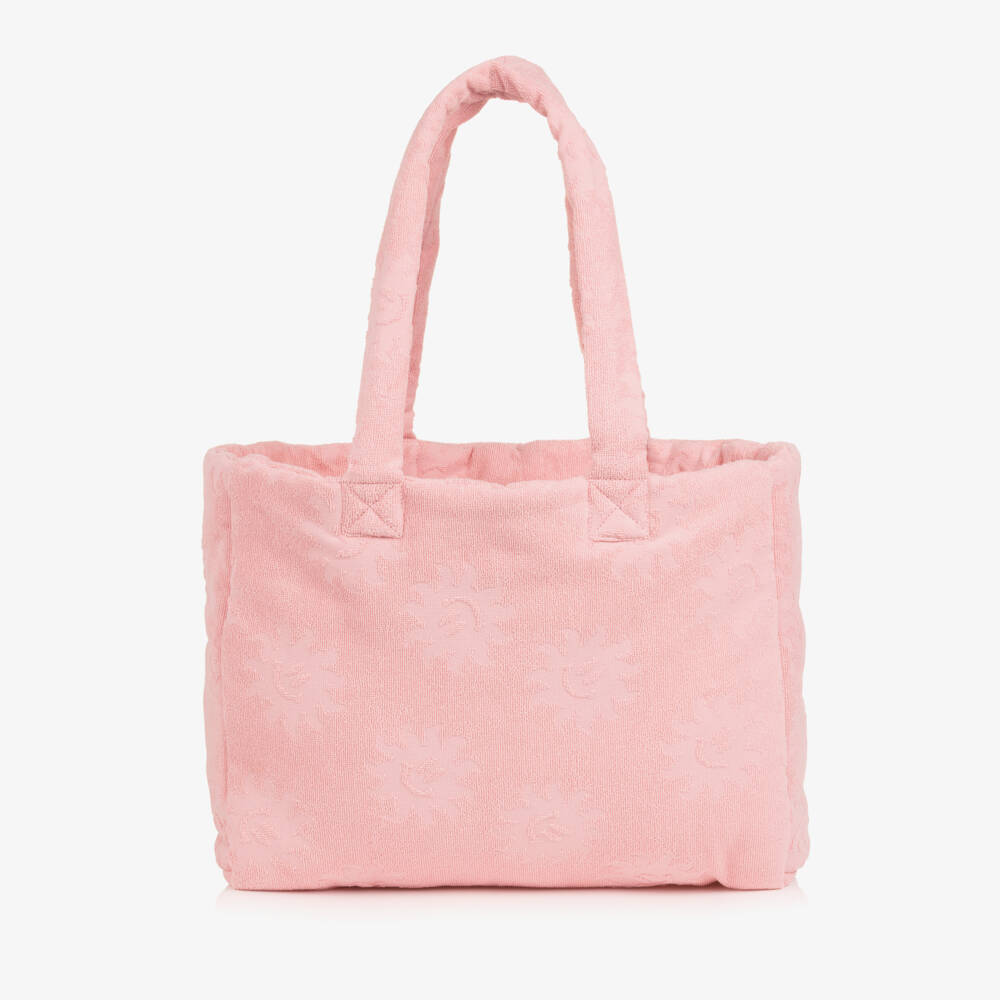 Hunza G-Girls Pink Towelling Beach Tote Bag (42cm) | Childrensalon