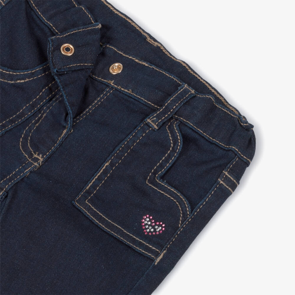 iDO Mini-Bab Girls Dark Blue Jeans with Heart Pockets | Childrensalon