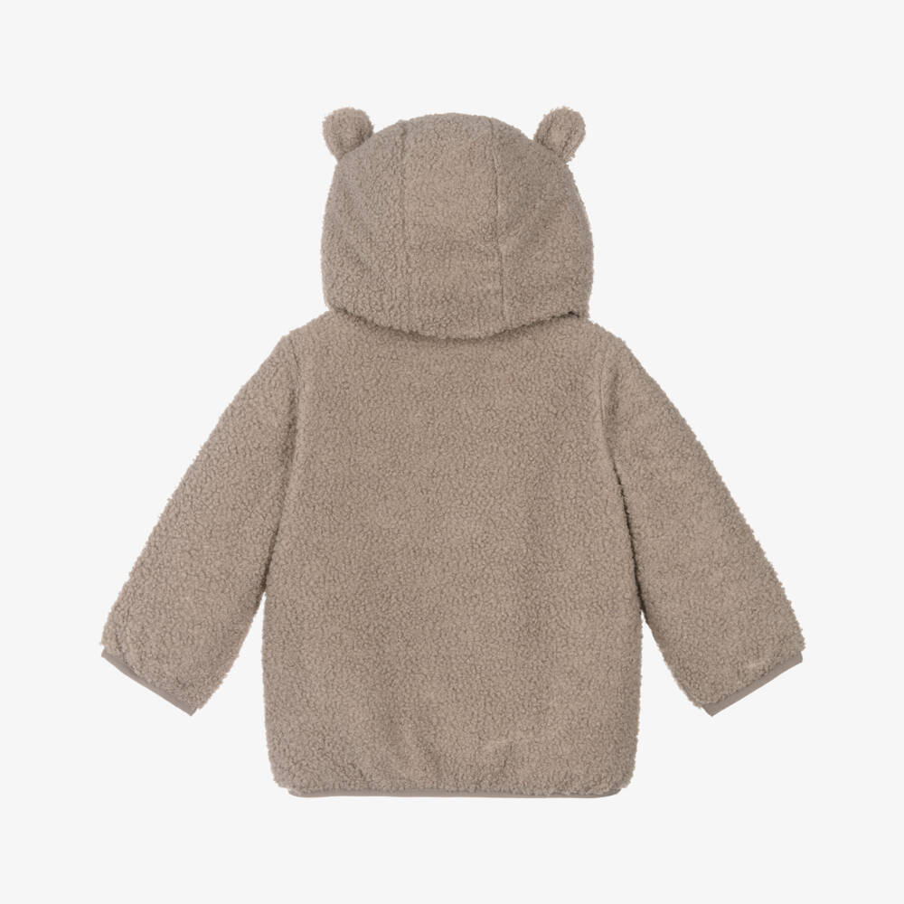 iDO-Baby Boys Beige Teddy Fleece Pram Coat | Childrensalon
