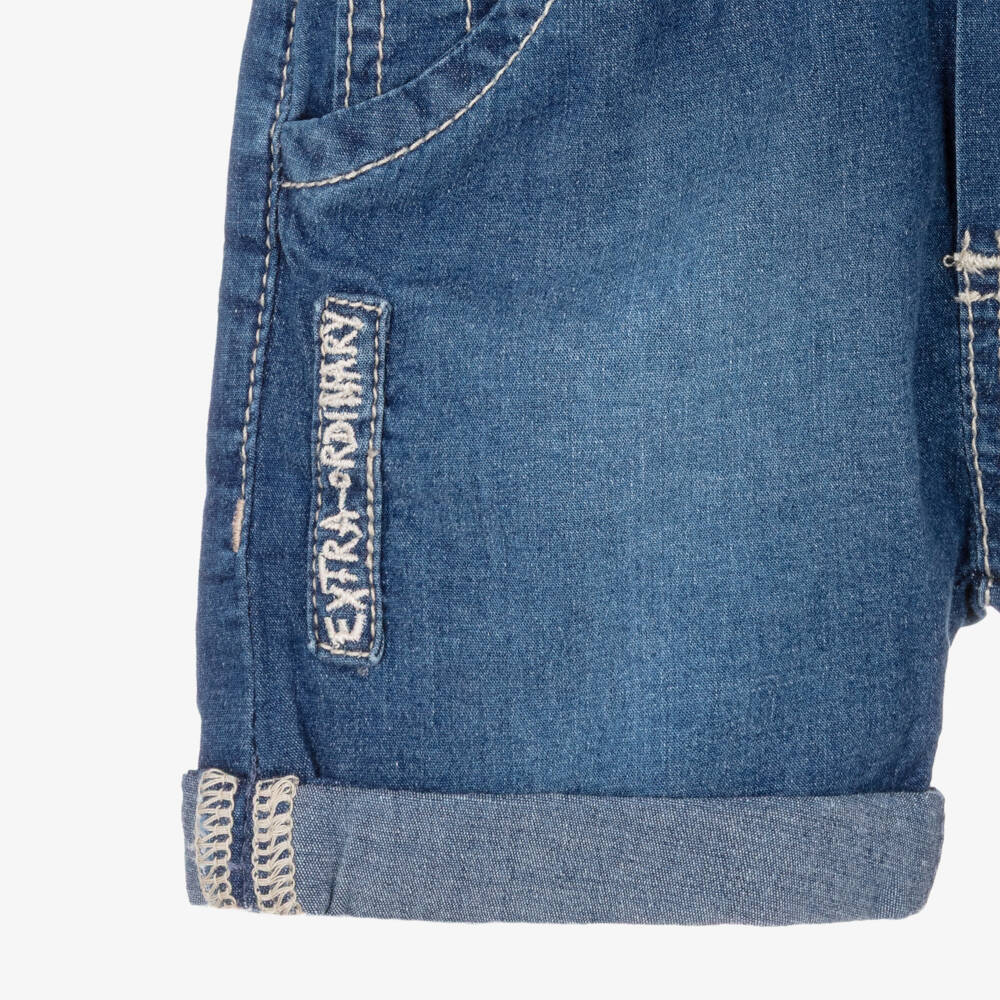 iDO-Baby Boys Blue Stretch Denim Shorts | Childrensalon