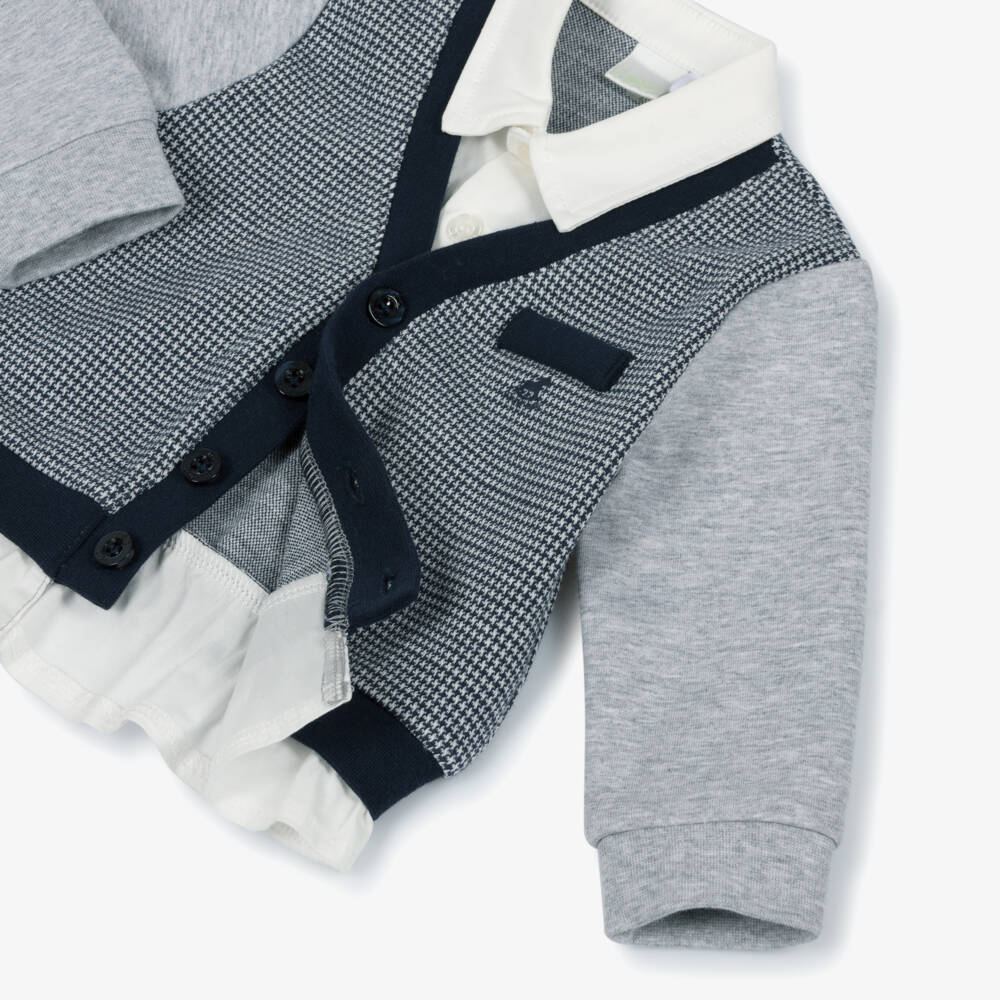 iDO Мини-Комплект с брюками синий из трикотажа для малышей | Childrensalon