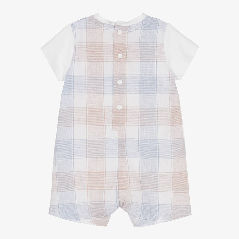 iDO-Baby Boys Pale Blue & Beige Shortie | Childrensalon