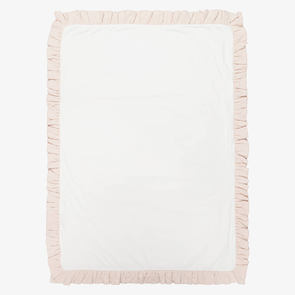 iDO-Baby Girls Beige Cotton Jersey Bunny Blanket (100cm) | Childrensalon