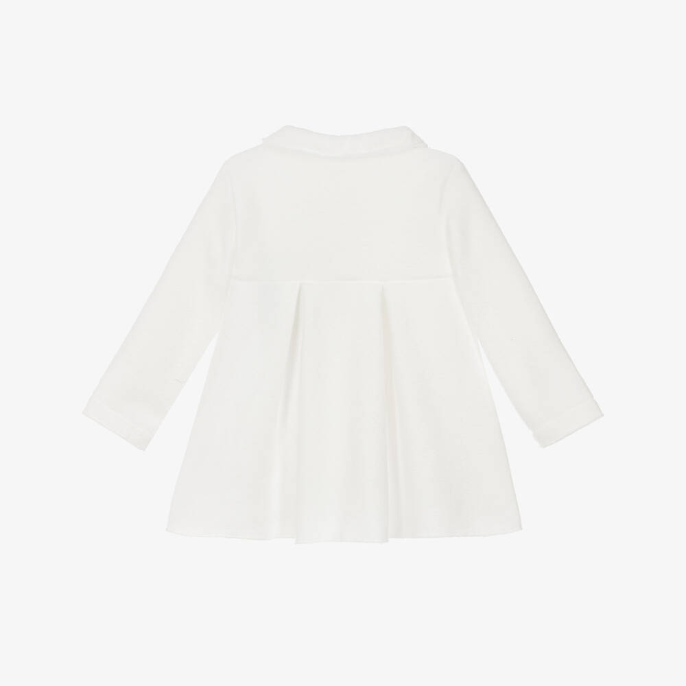 iDO Mini-Baby Girls Ivory Fleece Pram Coat | Childrensalon