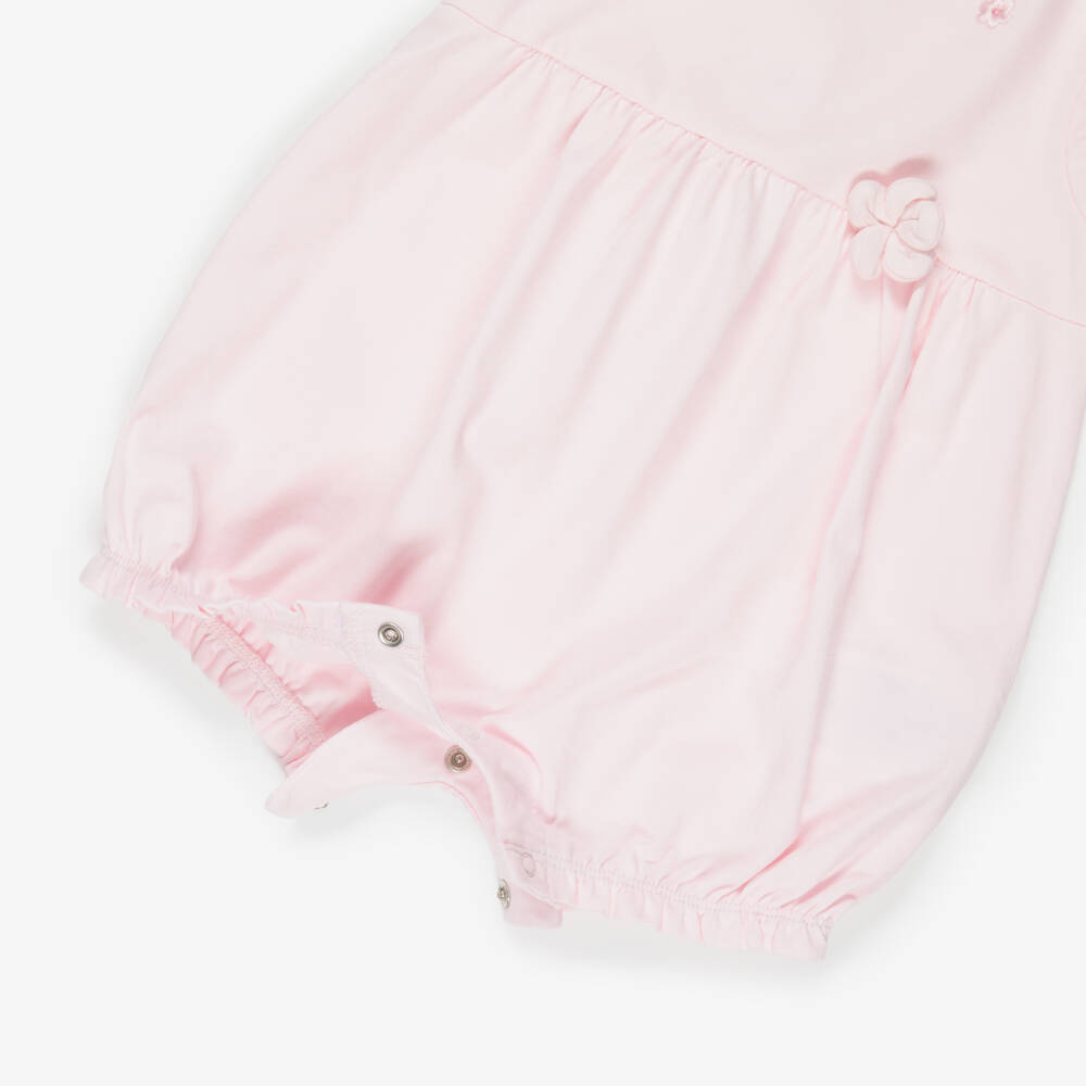 iDO Мини-Baby Girls Pink & White Floral Cotton Shorties (2 Pack)  | Childrensalon