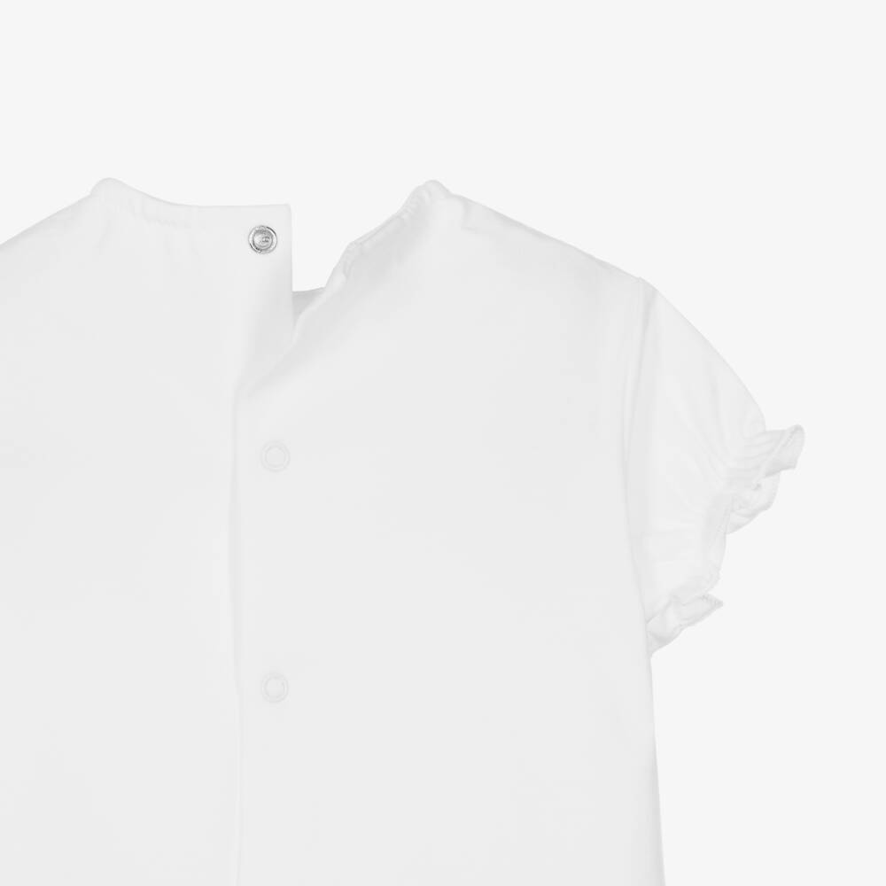 iDO-Baby Girls White & Pink Bunny Print Skirt Set | Childrensalon