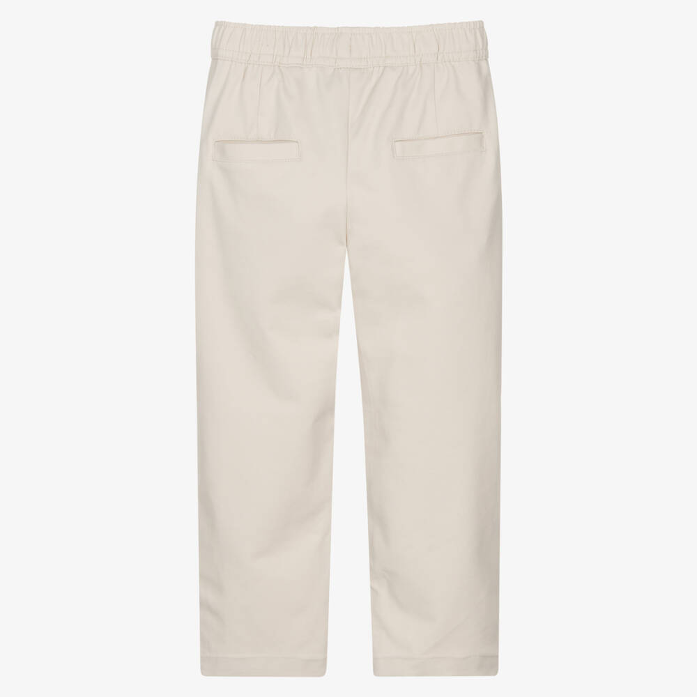 iDO-Брюки бежевые с эластичным поясом для мальчиков | Childrensalon
