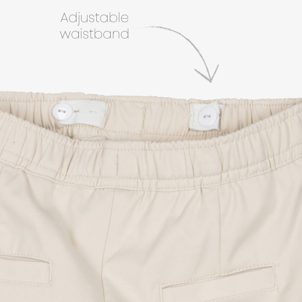 iDO-Брюки бежевые с эластичным поясом для мальчиков | Childrensalon