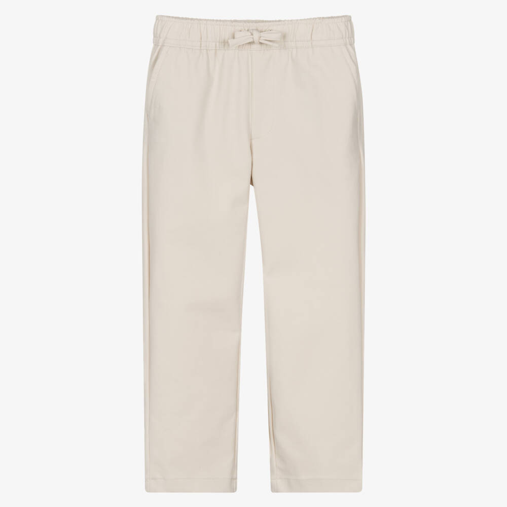 iDO-بنطلون بخصر مطاطي لون بيج للأولاد | Childrensalon