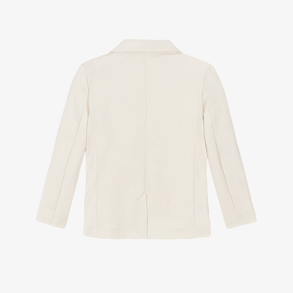 iDO-Boys Beige Milano Jersey Blazer | Childrensalon
