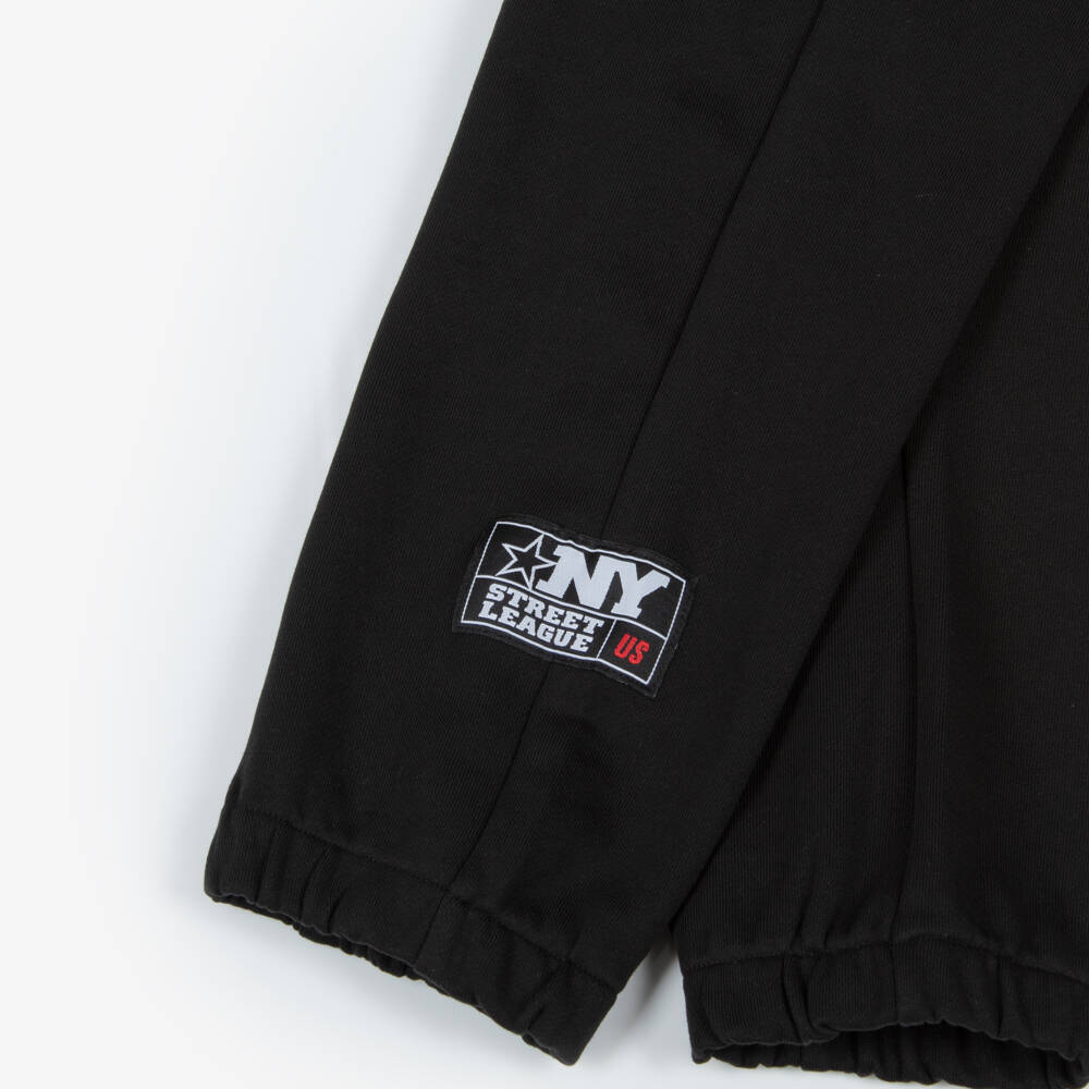 iDO-Boys Black Cotton Joggers with Cargo Pockets | Childrensalon