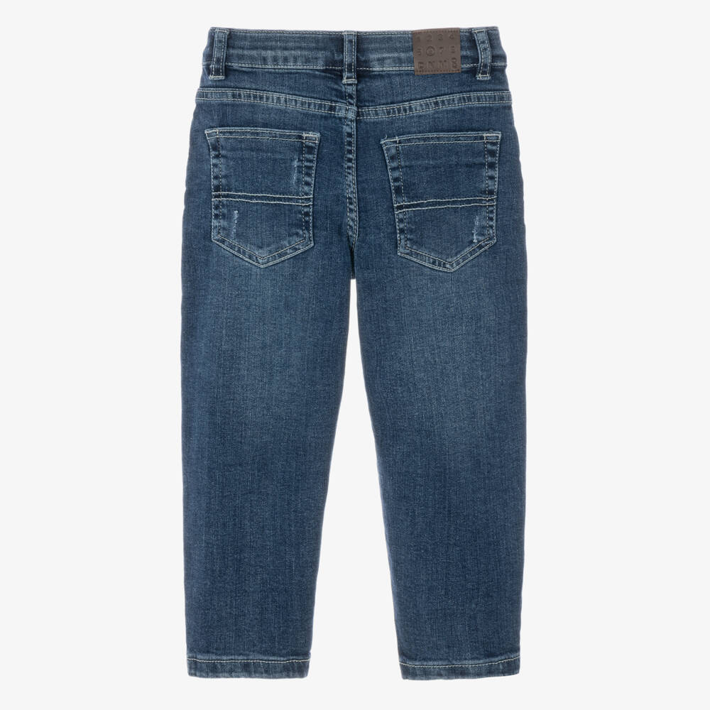 iDO-Boys Blue Stretch Denim Baggy Fit Jeans | Childrensalon