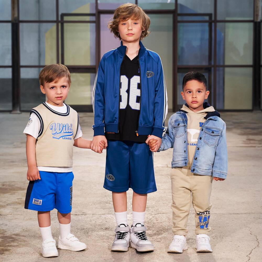 iDO-Boys Bright Blue Zip Up Top | Childrensalon
