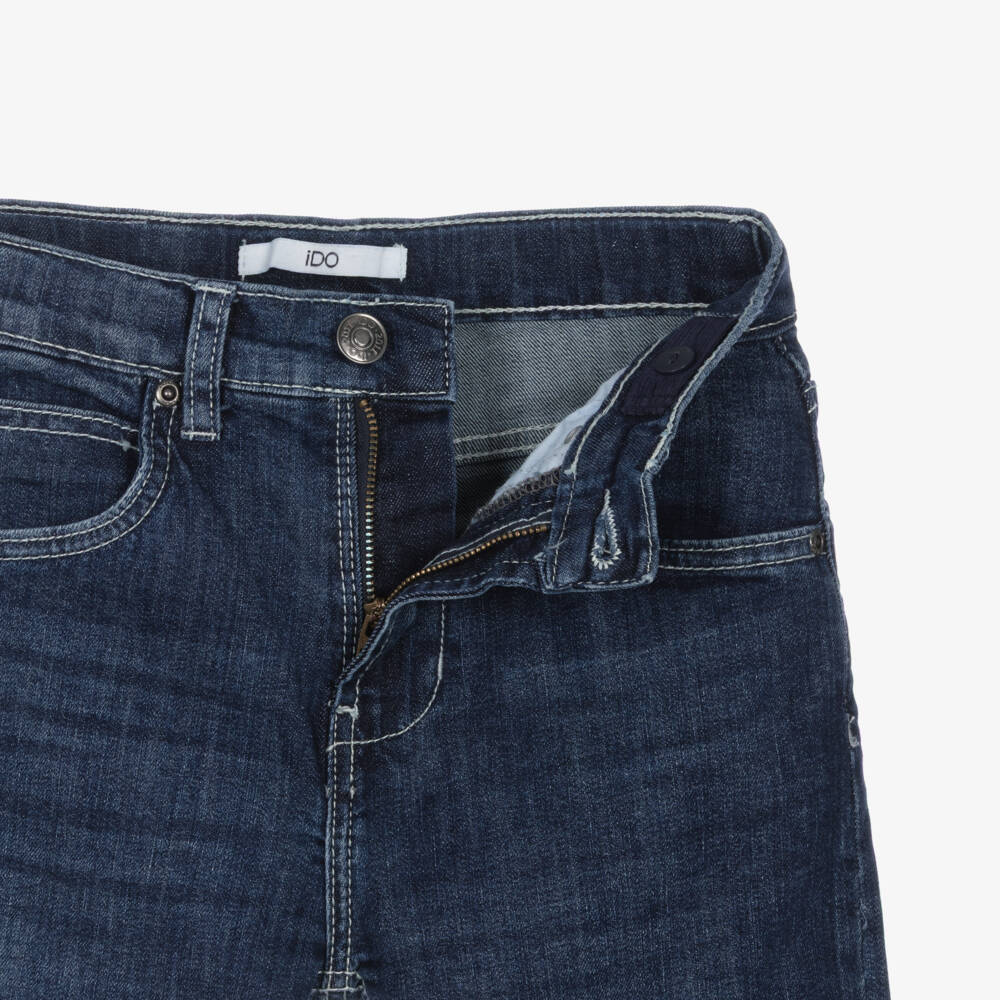 iDO-Boys Dark Blue Denim Straight Fit Jeans | Childrensalon