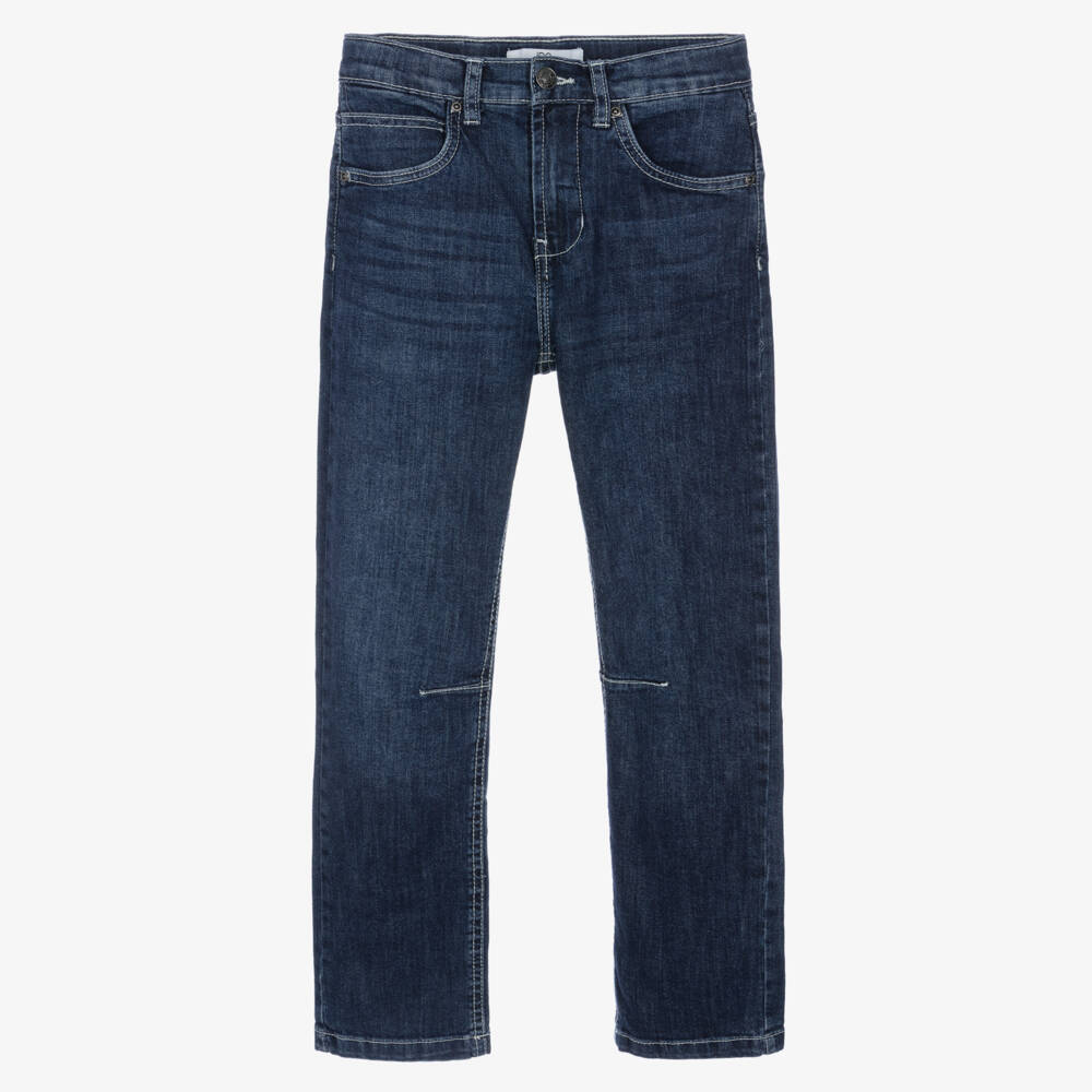 iDO-Boys Dark Blue Denim Straight Fit Jeans | Childrensalon