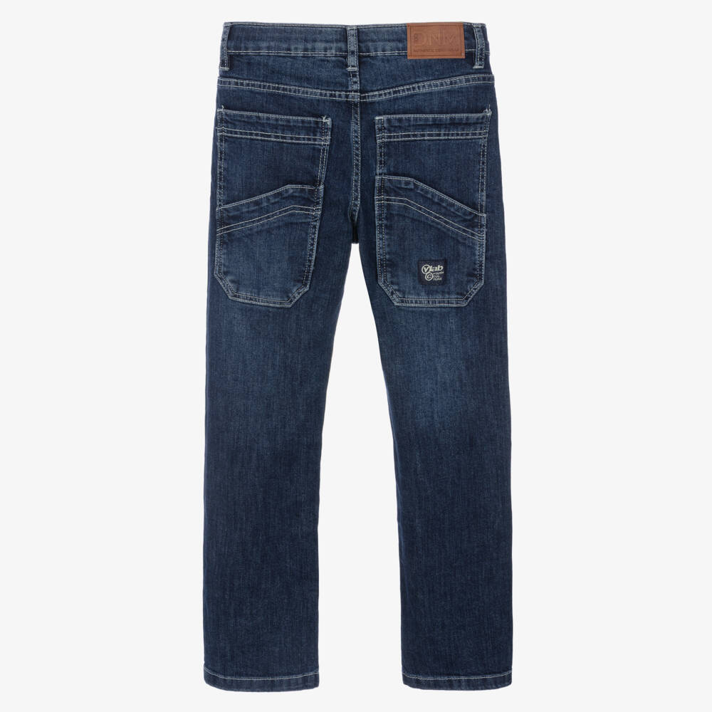 iDO-Boys Dark Blue Denim Straight Fit Jeans | Childrensalon