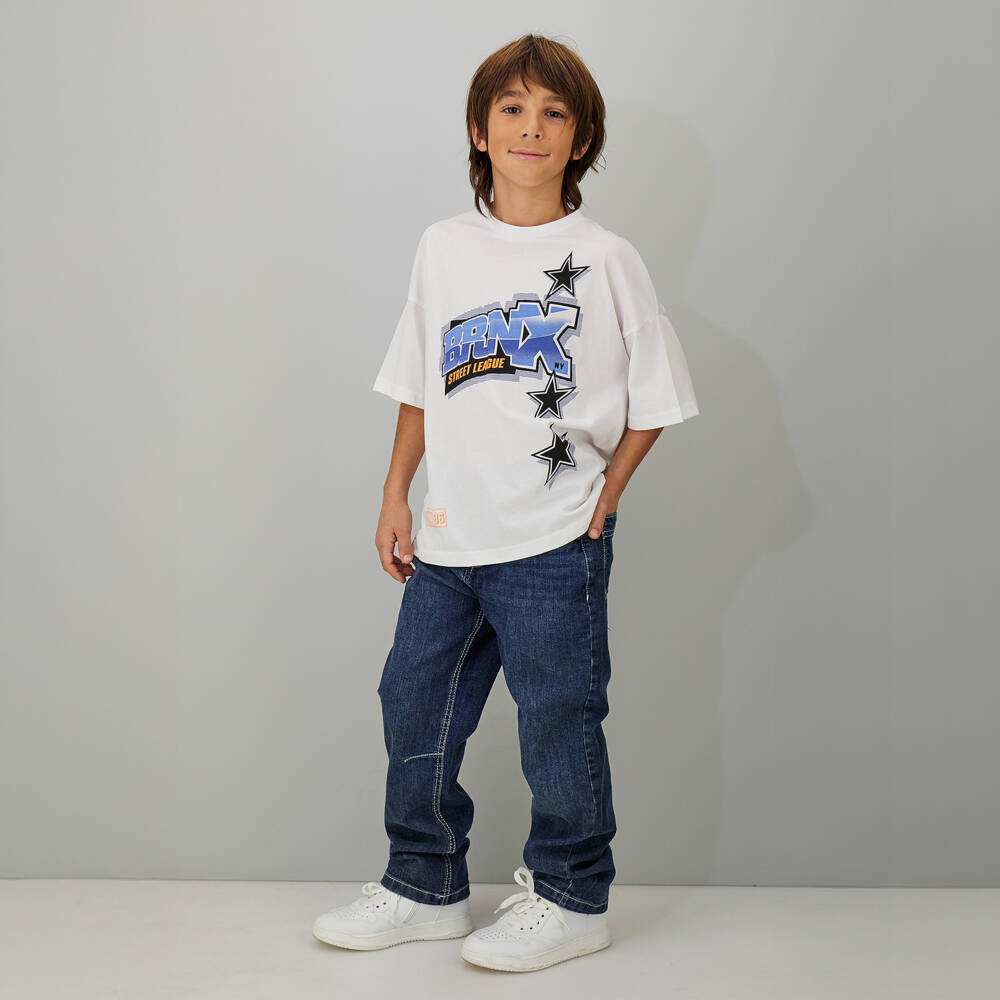iDO-Boys Dark Blue Denim Straight Fit Jeans | Childrensalon