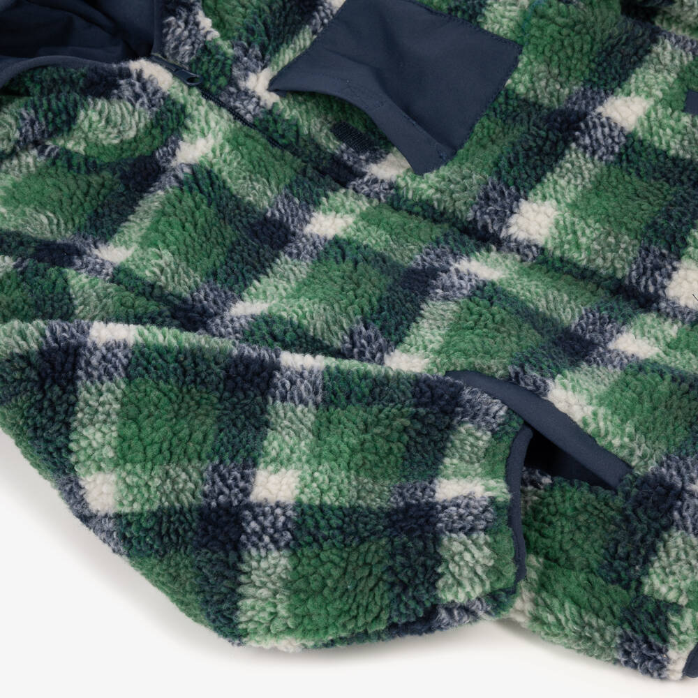 iDO-Boys Green Sherpa Fleece Reversible Jacket | Childrensalon